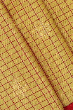 Image of Gadwal Silk Yellow Saree