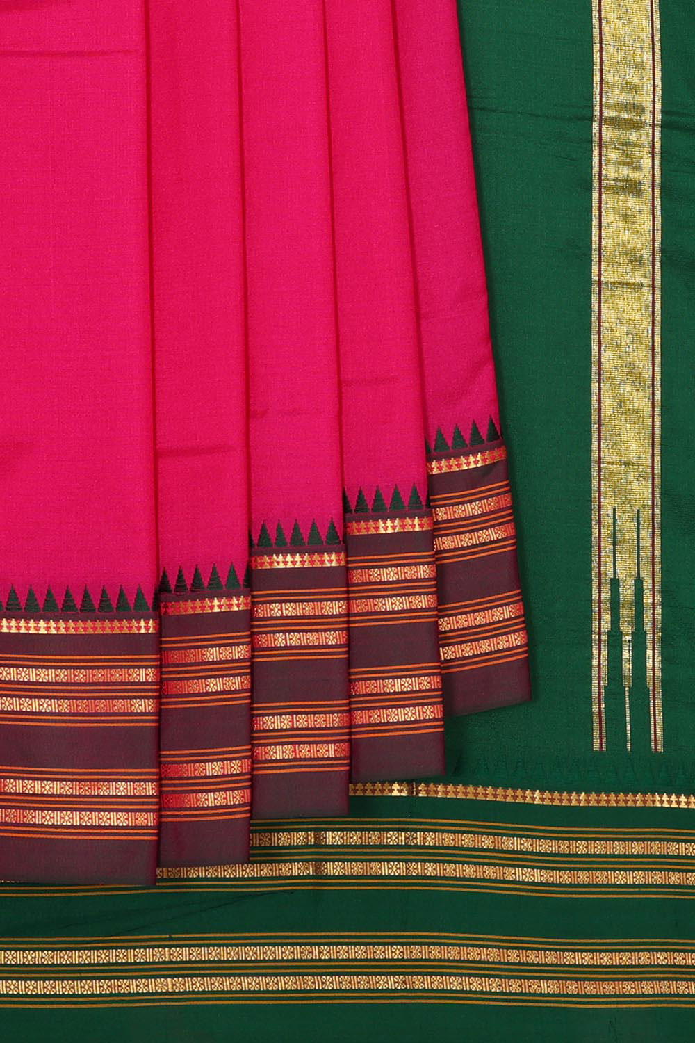 Narayanpet Silk Rani Pink Saree