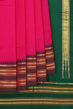 Image of Narayanpet Silk Rani Pink Saree