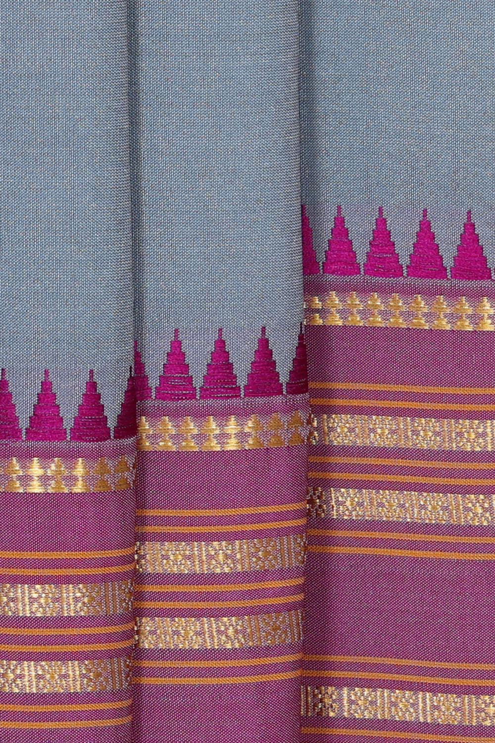 Narayanpet Silk Grey Saree