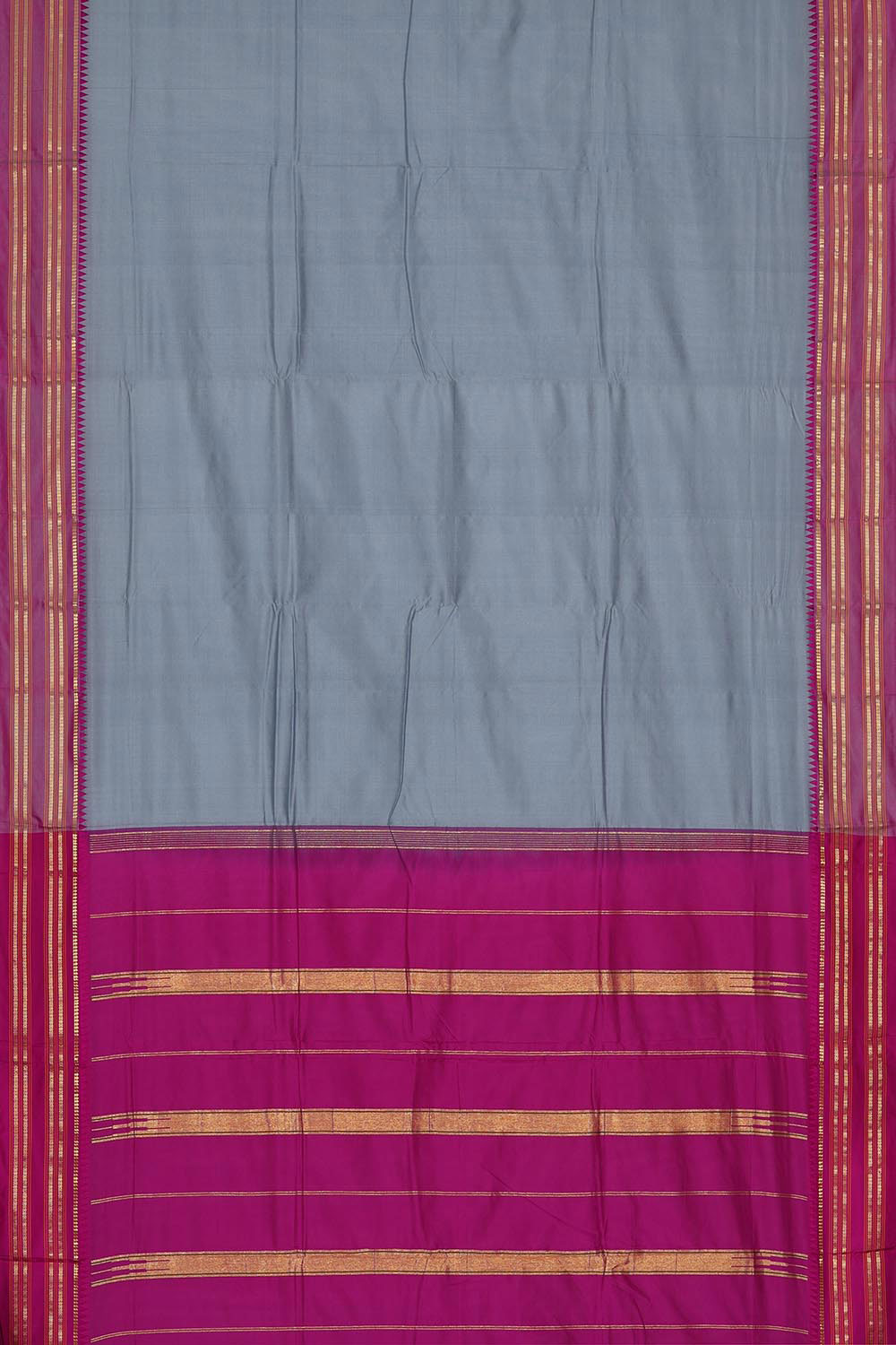 Narayanpet Silk Grey Saree