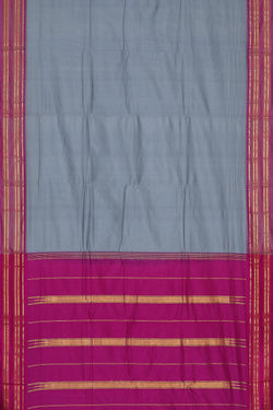 Image of Narayanpet Silk Grey Saree