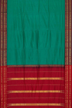 Image of Narayanpet Silk Deep Sea Green Saree