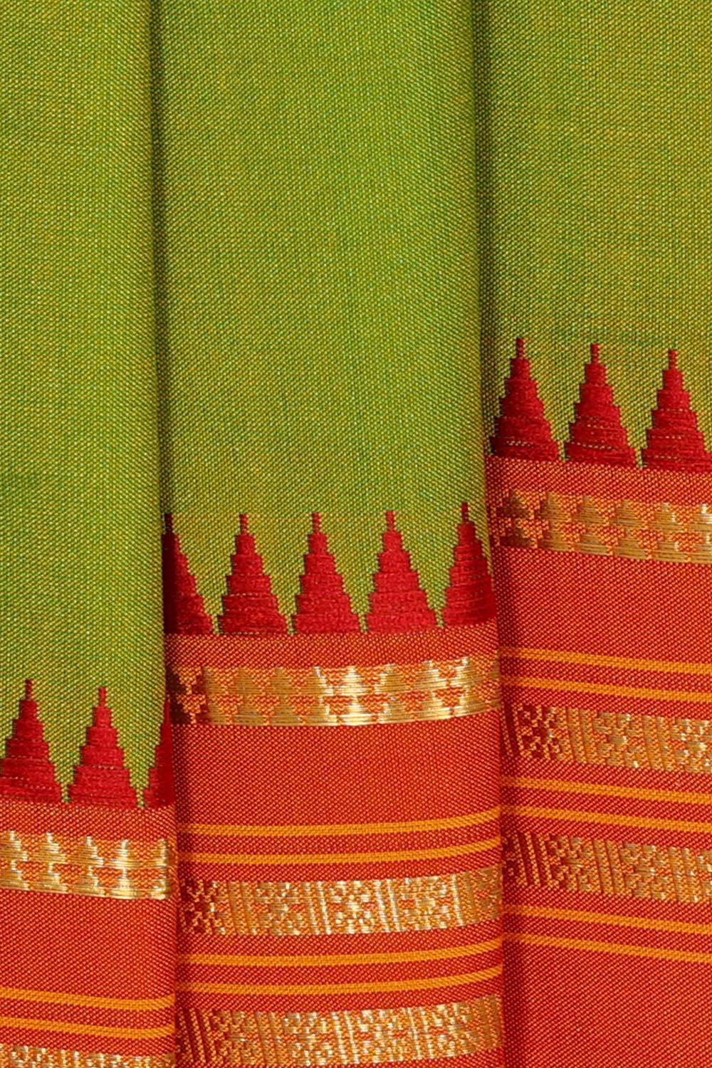 Narayanpet Silk Parrot Green Saree