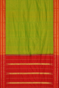 Image of Narayanpet Silk Parrot Green Saree