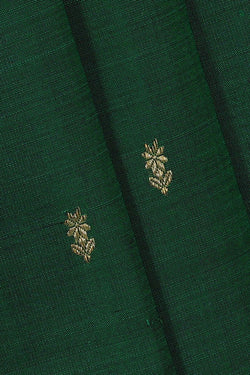 Collection of Kanchipattu Bottle Green Brocade Saree in a gallery layout