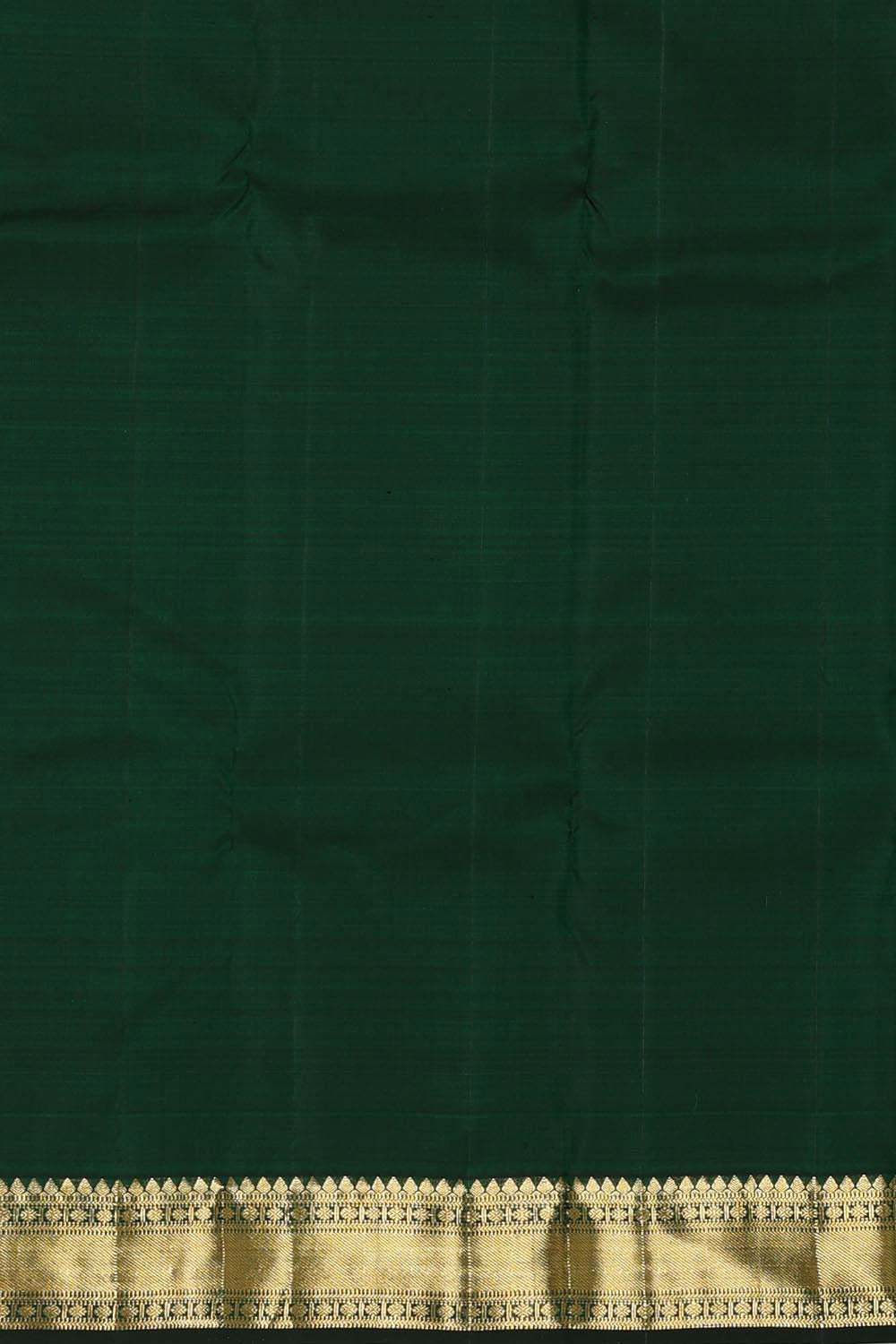 Collection of Kanchipattu Bottle Green Brocade Saree in a gallery layout