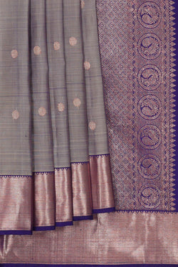 Collection of Kanchipattu Grey Brocade Saree in a gallery layout