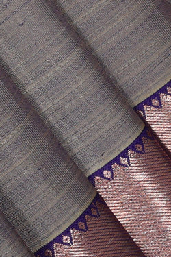 Collection of Kanchipattu Grey Brocade Saree in a gallery layout