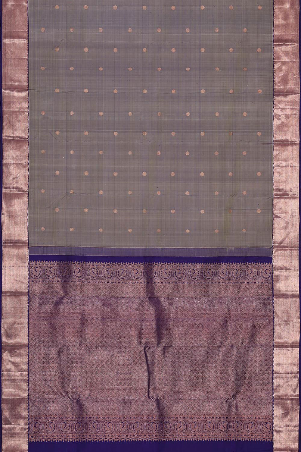 Collection of Kanchipattu Grey Brocade Saree in a gallery layout