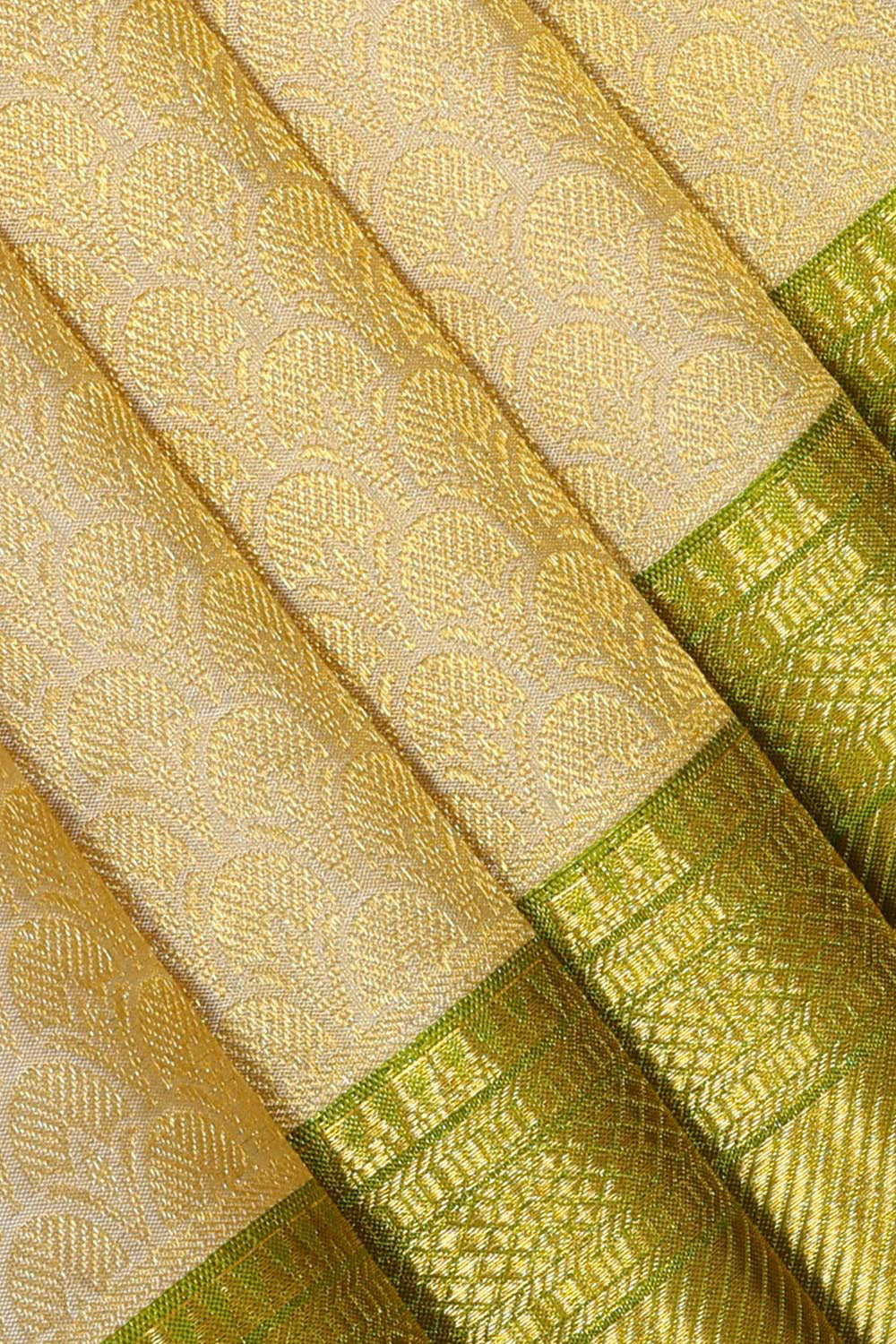 Kanchipattu Cream Brocade Saree