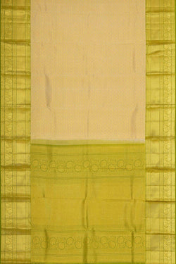 Image of Kanchipattu Cream Brocade Saree