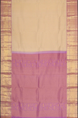 Collection of Kanchipattu Cream Brocade Saree in a gallery layout