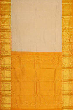 Collection of Kanchipattu Cream Brocade Saree in a gallery layout