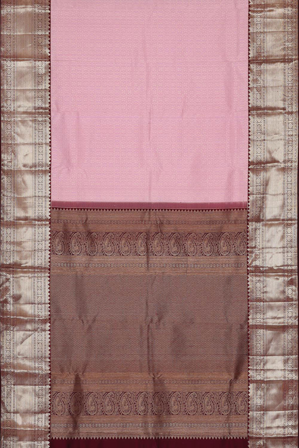 Collection of Kanchipattu Baby Pink Brocade Saree in a gallery layout