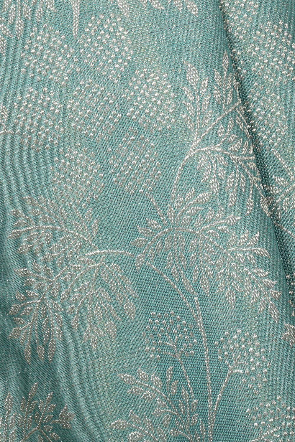 Collection of Kanchipattu Bluish Grey Brocade Saree in a gallery layout