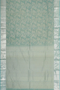 Collection of Kanchipattu Bluish Grey Brocade Saree in a gallery layout