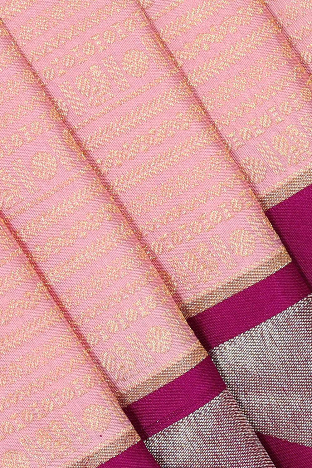 Collection of Kanchipattu Baby Pink Brocade Saree in a gallery layout