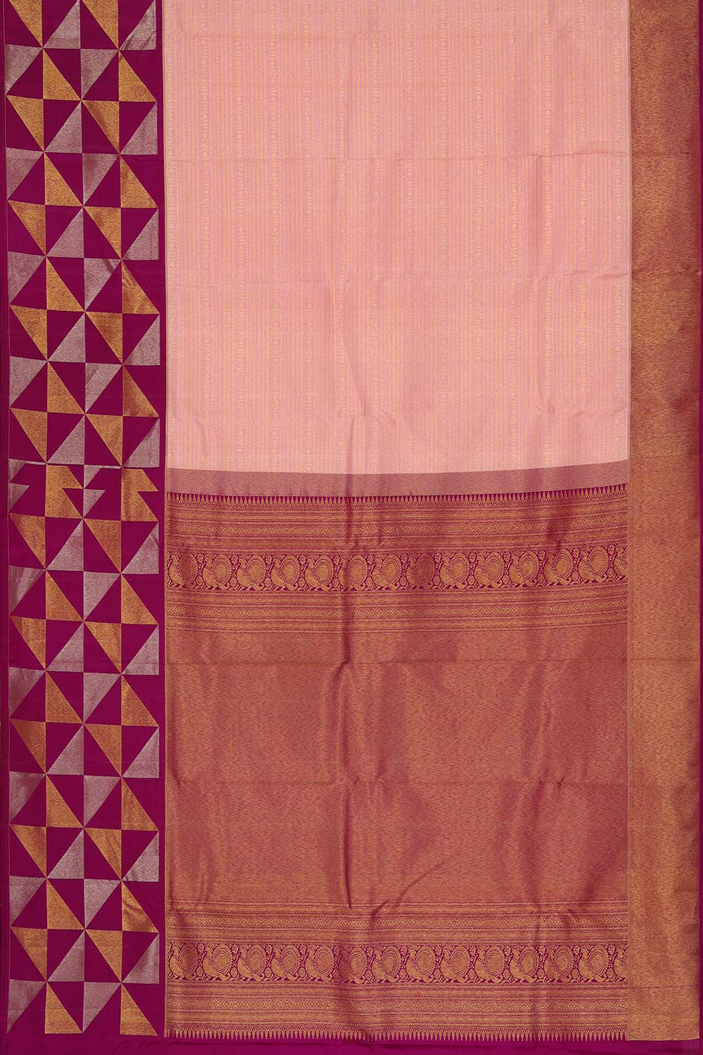 Collection of Kanchipattu Baby Pink Brocade Saree in a gallery layout