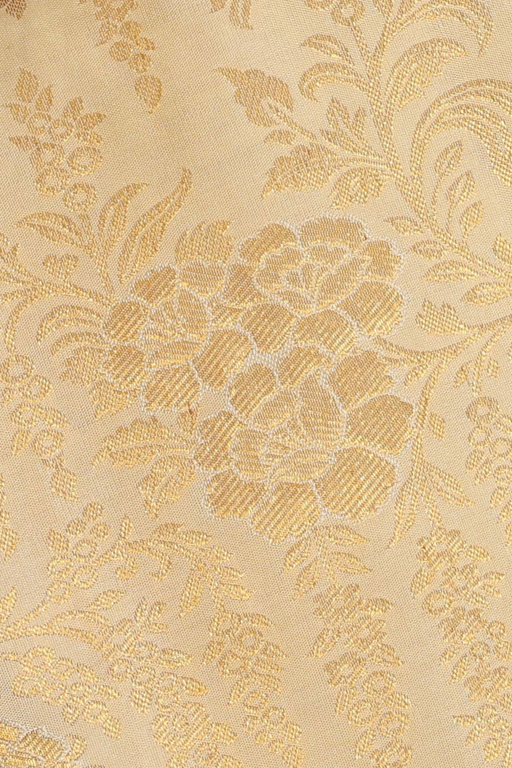 Image of Kanchipattu Cream Brocade Saree