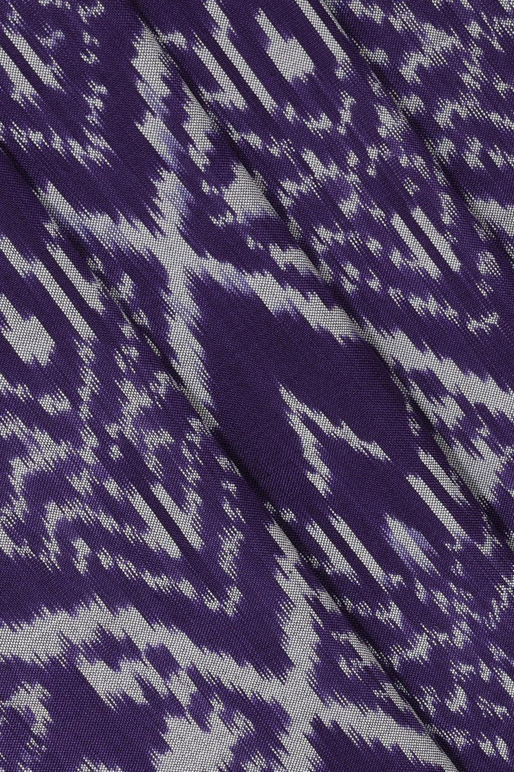 Ikat Silk Violet Saree