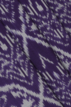 Image of Ikat Silk Violet Saree