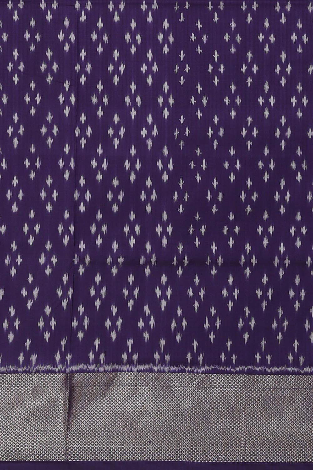 Ikat Silk Violet Saree