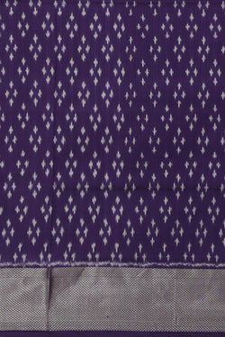 Image of Ikat Silk Violet Saree