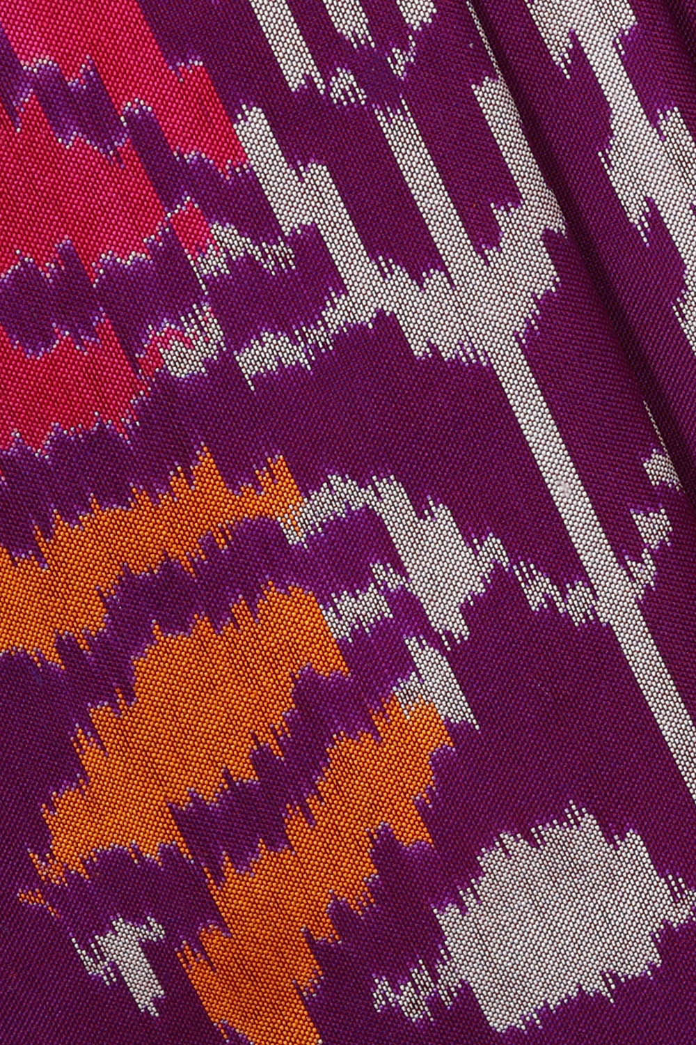 Pochampally Ikat Silk Purple Saree