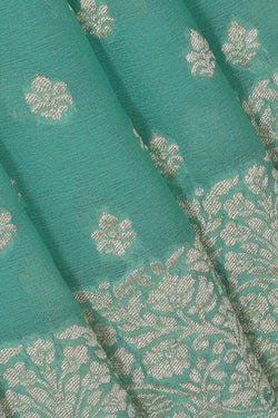 Image of Banarasi Georgette Sea Blue Saree