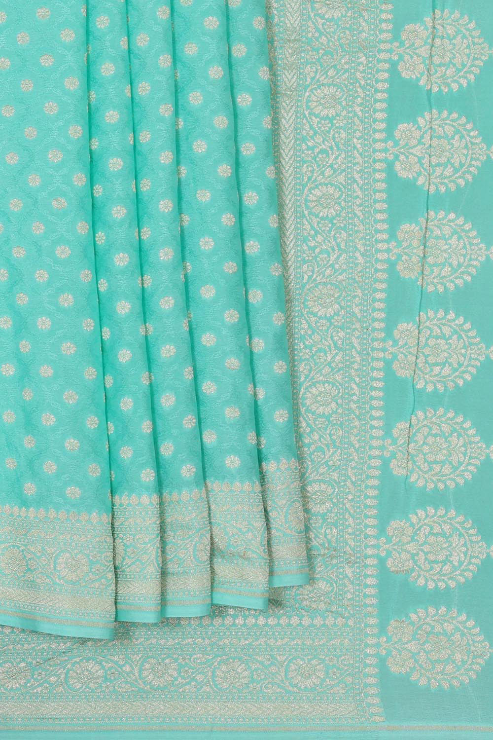 Banarasi Georgette Light Sea Blue Saree