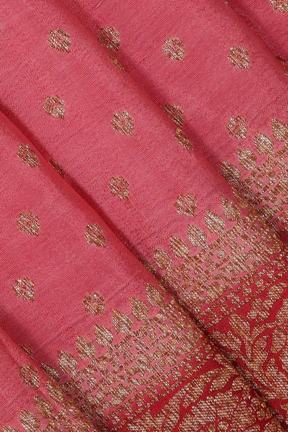 Banarasi Crepe Pink Saree