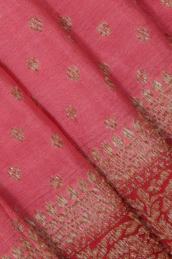 Image of Banarasi Crepe Pink Saree