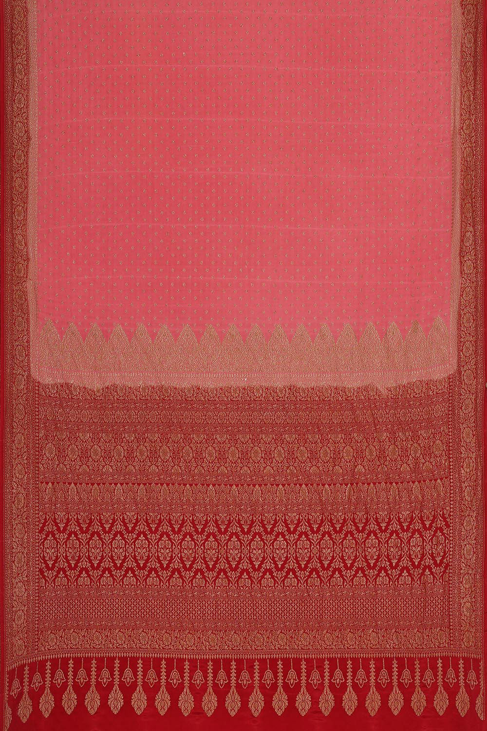 Banarasi Crepe Pink Saree