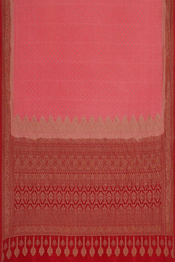 Image of Banarasi Crepe Pink Saree