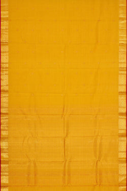 Image of Kanchipattu Haldi Yellow Brocade Saree