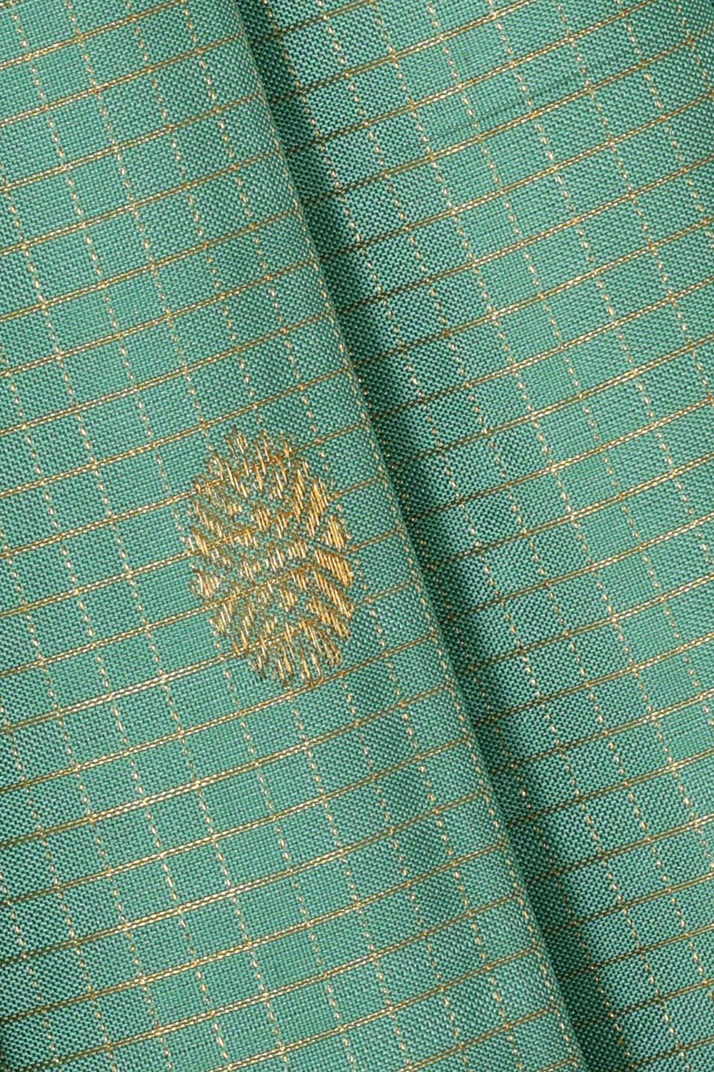 Collection of Kanchipattu Light Sea Green Brocade Saree in a gallery layout