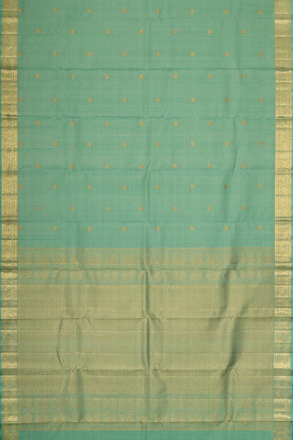 Collection of Kanchipattu Light Sea Green Brocade Saree in a gallery layout