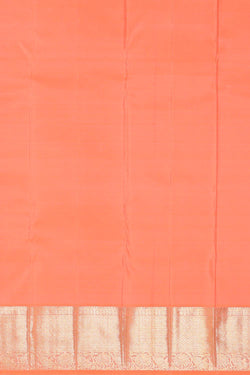 Collection of Kanchipattu Peach Brocade Saree in a gallery layout