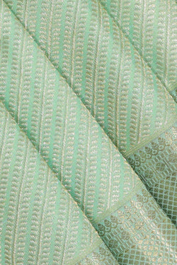 Collection of Kanchipattu Light Mint Green Brocade Saree in a gallery layout