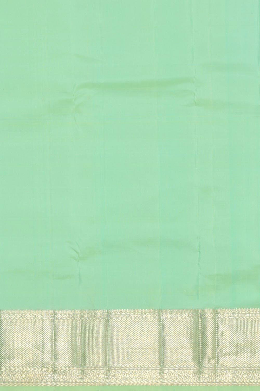 Collection of Kanchipattu Light Mint Green Brocade Saree in a gallery layout