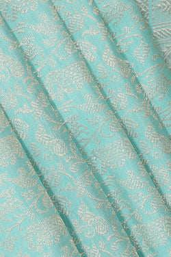 Collection of Kanchipattu Light Blue Brocade Saree in a gallery layout