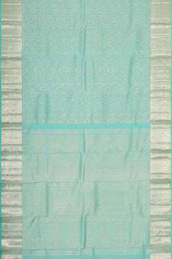 Collection of Kanchipattu Light Blue Brocade Saree in a gallery layout