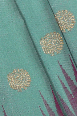 Collection of Kanchipattu Dull Green Brocade Saree in a gallery layout