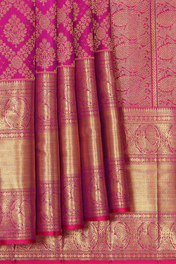 Collection of Kanchipattu Magenta Brocade Saree in a gallery layout