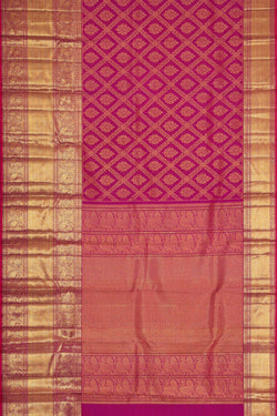 Collection of Kanchipattu Magenta Brocade Saree in a gallery layout