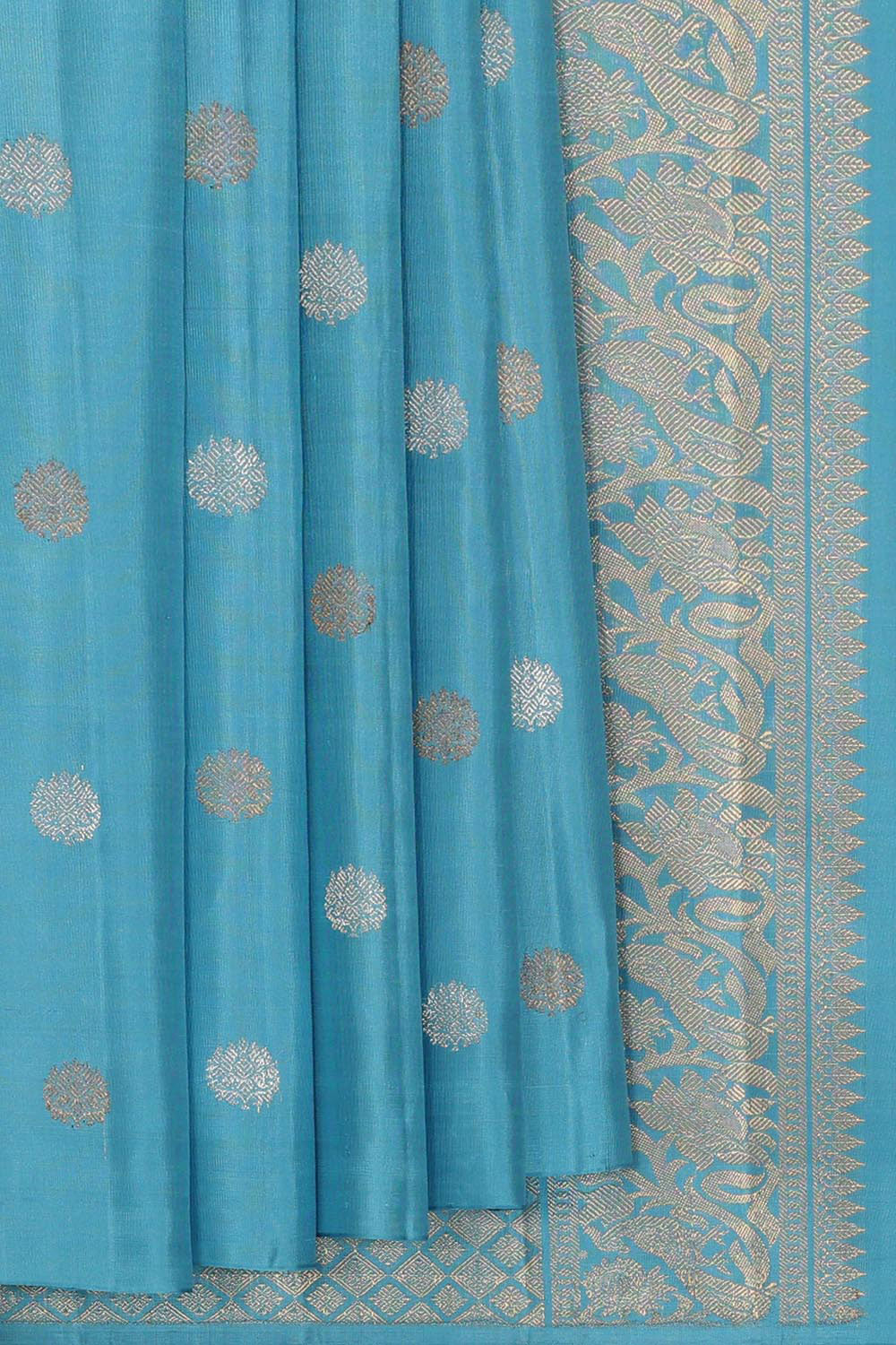 Collection of Kanchipattu Blue Brocade Saree in a gallery layout