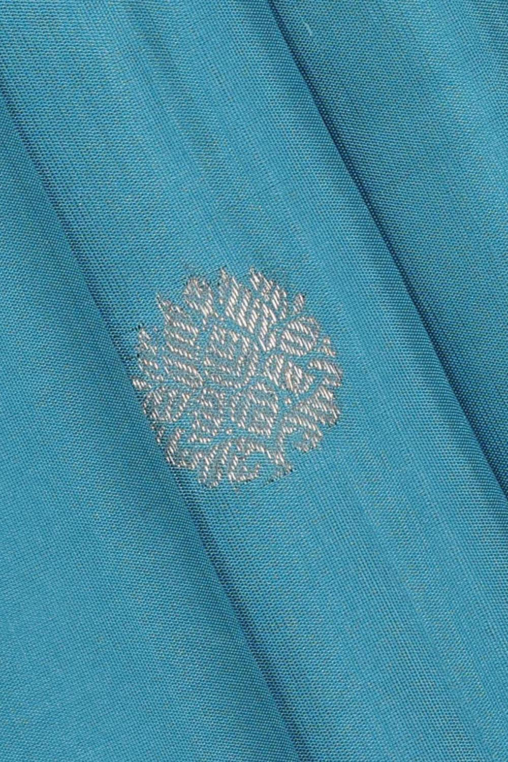 Collection of Kanchipattu Blue Brocade Saree in a gallery layout