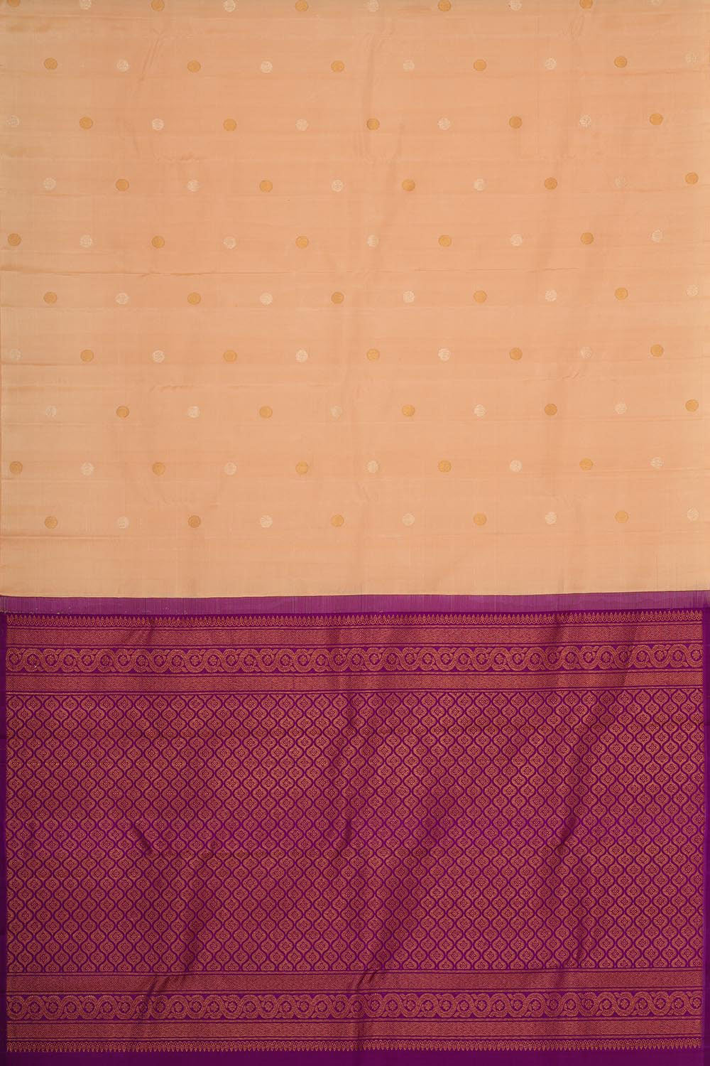 Collection of Kanchipattu Light Peach Brocade Saree in a gallery layout