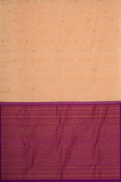 Collection of Kanchipattu Light Peach Brocade Saree in a gallery layout